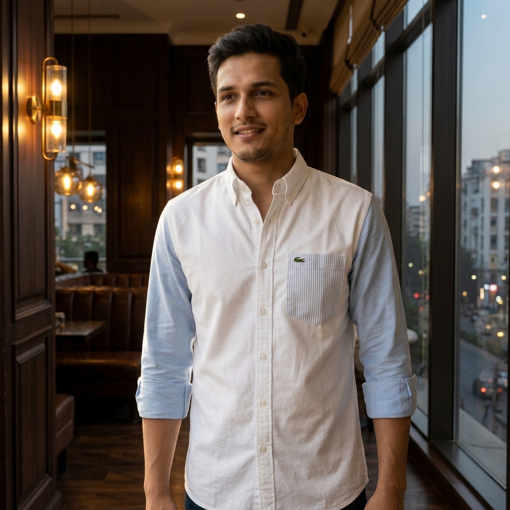 Colorblock Oxford Cotton Shirt