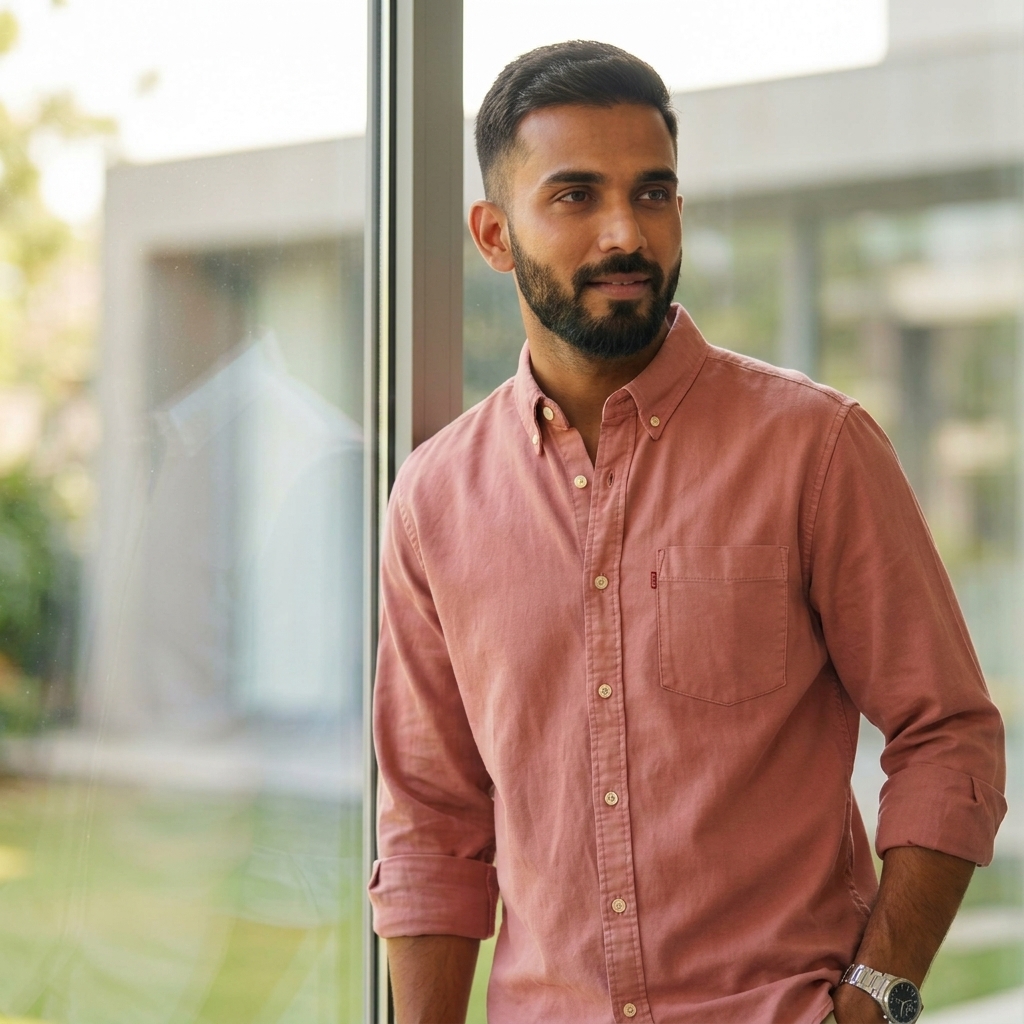 Dusty Rose Oxford Cotton Shirt